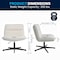 Flash Furniture Chloe Wide Mid-Back Cream Padded Faux Shearling Armless Office Chair, Swivel Function, Black Frame CH-232196-1-CR-BK-GG - alternate 5